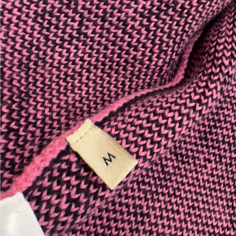 Gucci Pink and Black Knit Cardigan with Signature Label - Picture 10 of 11